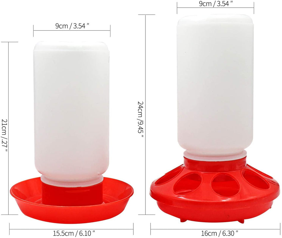 NWQuailFarm Feeders & Waterers 1 QT Poultry Feeder Base