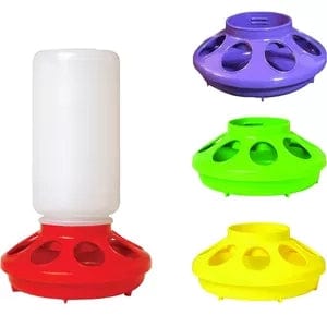 NWQuailFarm Feeders & Waterers Red 1 QT Poultry Feeder Base