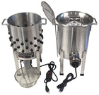 Quail plucker and 4-gallon electric scalder combo for processing Coturnix quail