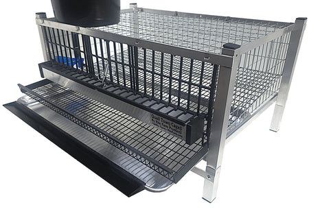 Quail Town feed saver extension for quail cage litter tray