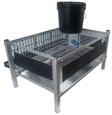 Quail Town rear and side litter guard accessory for modular quail cages