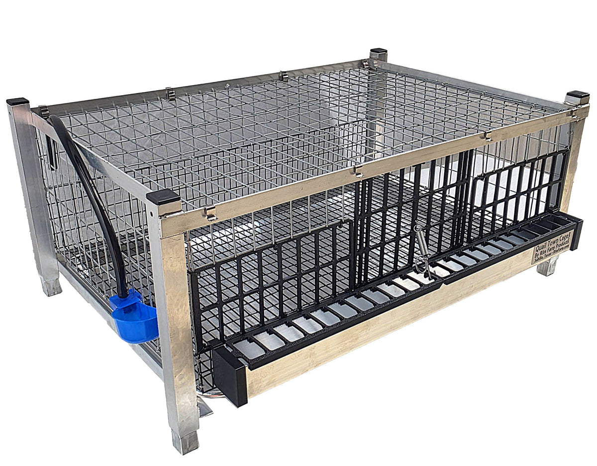 Quail Town modular Coturnix quail grow-out cage with PVC-coated flat floor
