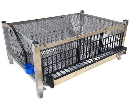 Quail Town modular Coturnix quail grow-out cage with PVC-coated flat floor