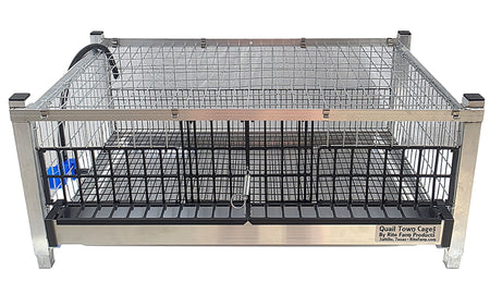 Quail Town modular Coturnix quail grow-out cage with PVC-coated flat floor