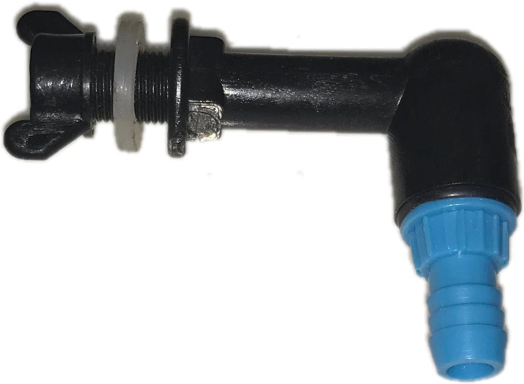 NWQuailFarm Bucket Connectors Bucket Connector For Gravity Fed Water Ststem with 5/16” Blue Barb