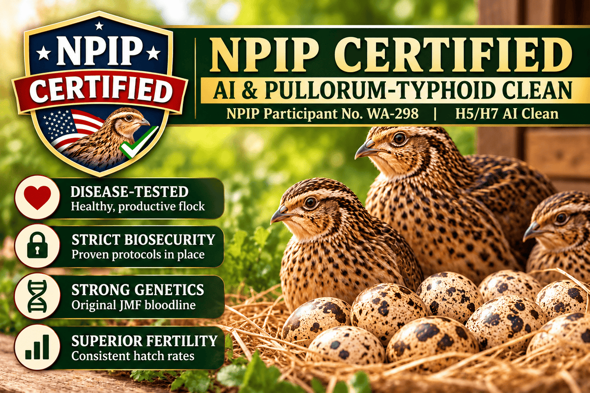 NWQuailFarm Hatching Eggs Jumbo Brown Coturnix Hatching Eggs — 15 Count