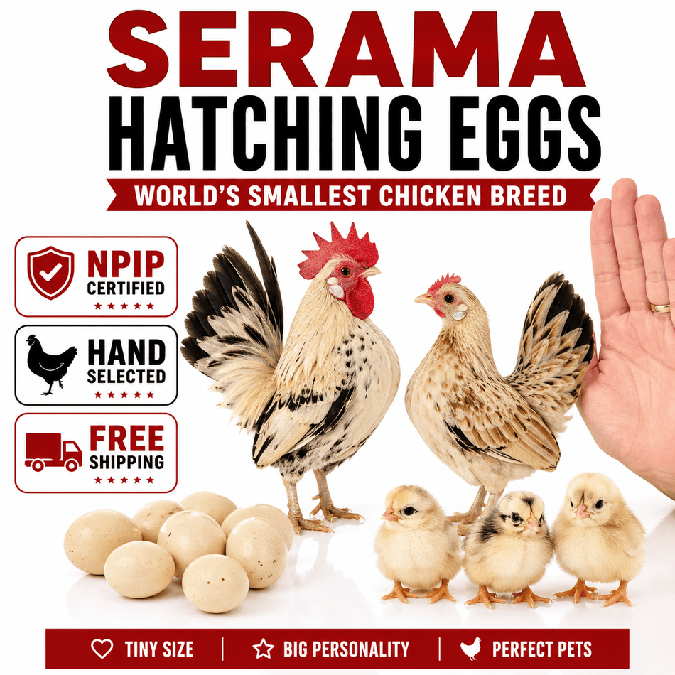 NWQuailFarm Hatching Eggs Serama Chicken Hatching Eggs – NPIP Certified – High Fertility – Free Shipping