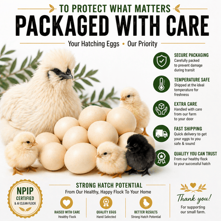 NWQuailFarm Hatching Eggs Silkie Hatching Eggs – NPIP Certified – High Fertility – Free Shipping