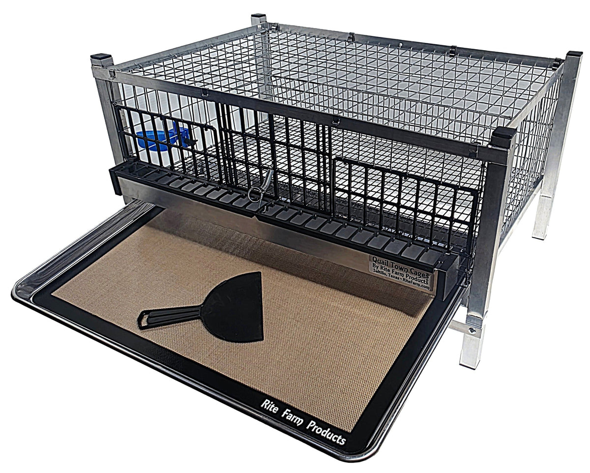 Quail, Pigeon, Dove, Small Bird Supplies Quail Town Reusable Silicone Litter Mat & 6-Inch Scraper