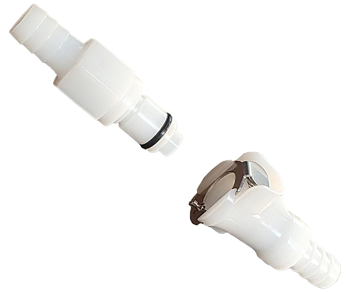 3/8-inch barbed tubing coupling for removable quail water reservoir