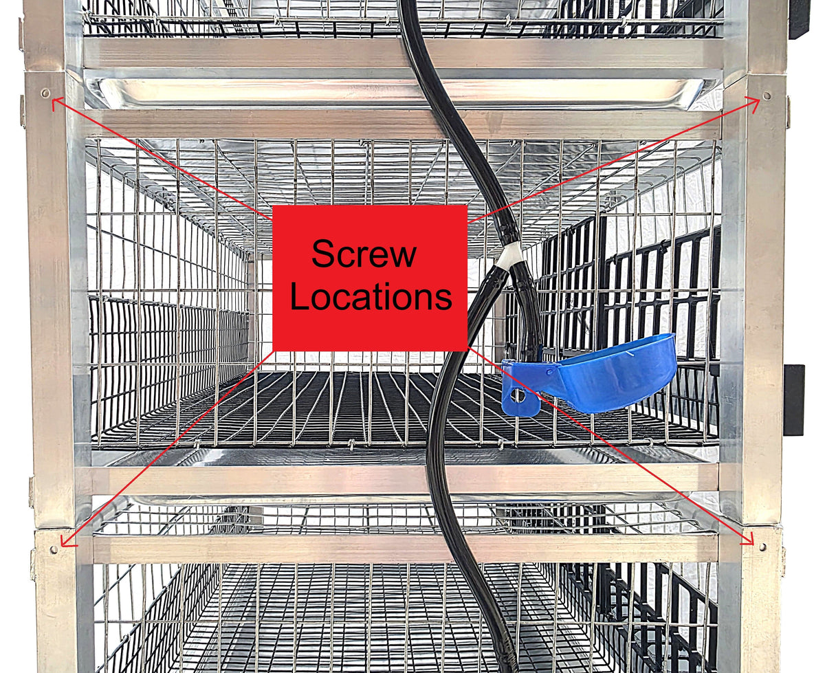 Quail Town modular Coturnix layer cage with front egg rollout and PVC-coated wire flooring