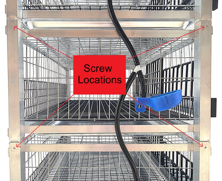 Quail Town modular Coturnix layer cage with front egg rollout and PVC-coated wire flooring
