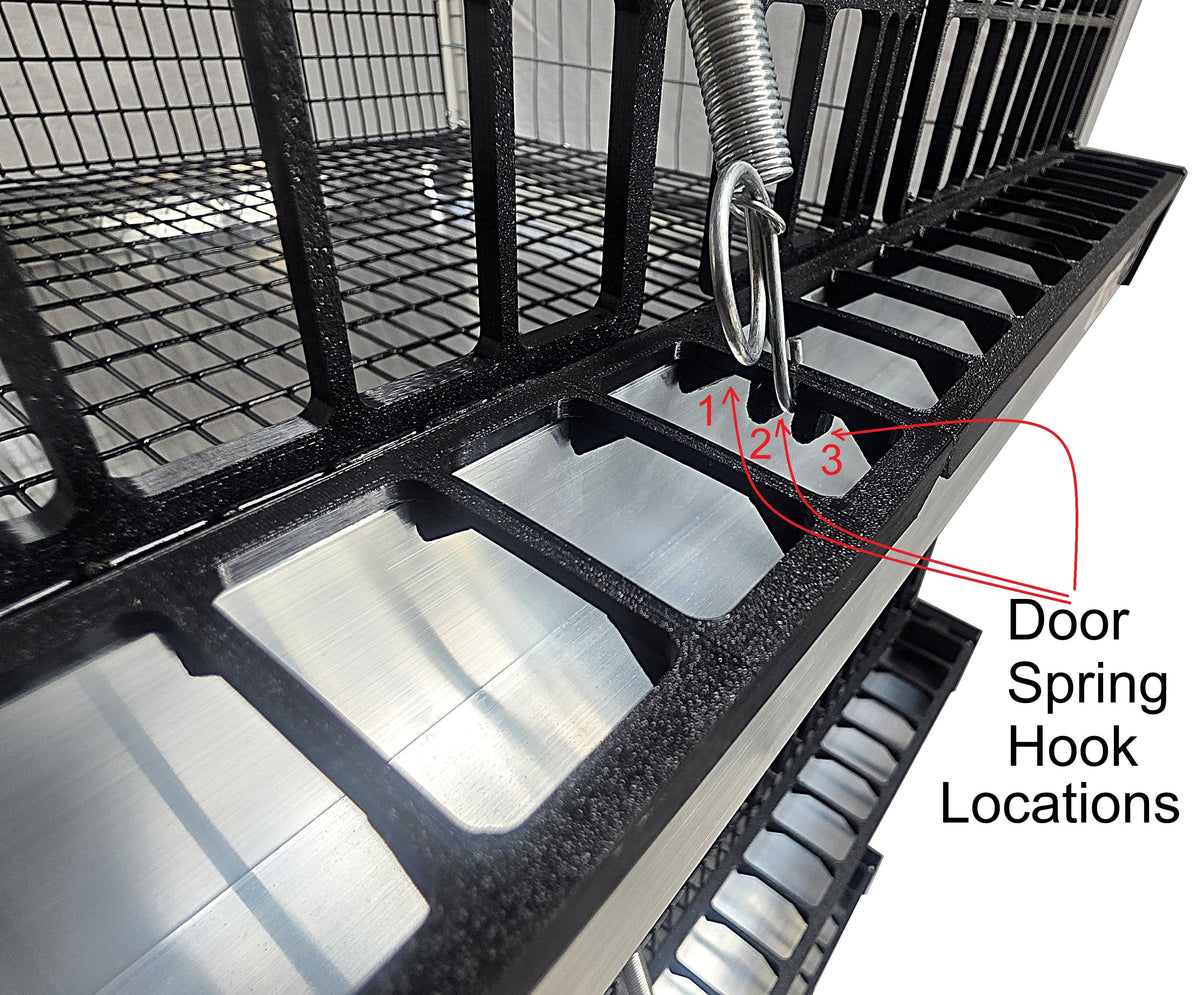 Quail Town modular Coturnix layer cage with front egg rollout and PVC-coated wire flooring